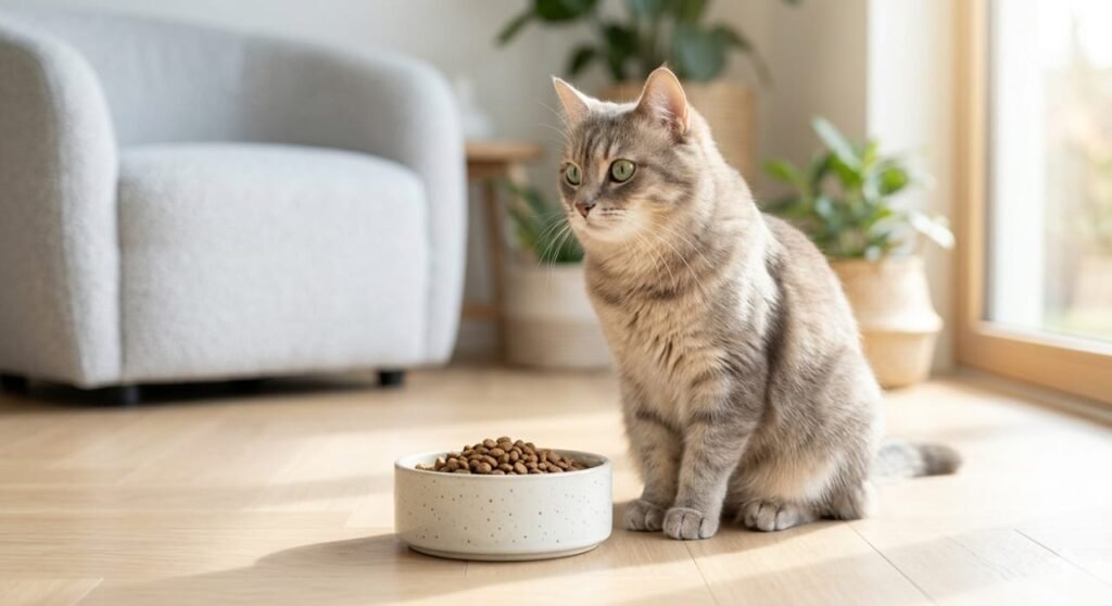 Cat a picky eater ignoring food bowl