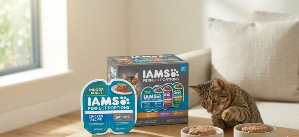 IAMS Perfect Portions Indoor Adult Wet Cat Food for odor control