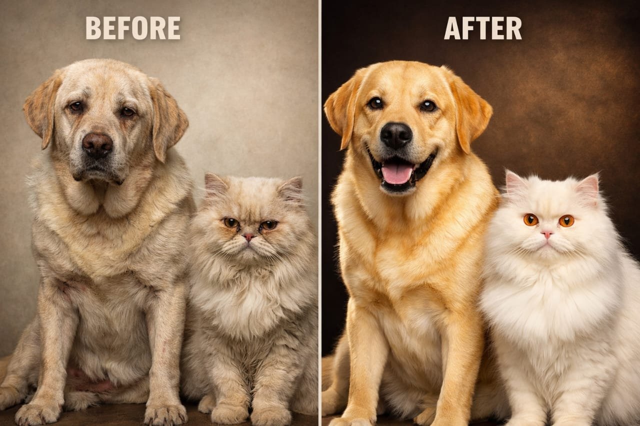 Pet Longevity Transformation - Before and After Species-Appropriate Diet